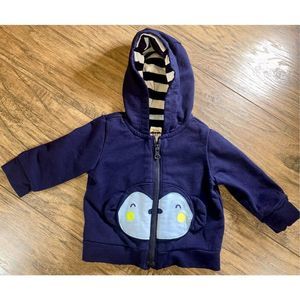 Baby Infant Baby Gap Monkey Graphic Hoodie 3-6 Months